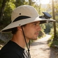 thumbnail image 4 of Eespoir Outdoor Wide Brimmed Sun Hat, Solar Fan Hat Ideal Beach Hat, Cooling Hat, Cap With Fan, for Fishing, Hiking, Gardening, Men, Women, 4 of 6