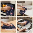 thumbnail image 5 of 2 Pcs Pioneer Flower Floral Print Pattern Kitchen Towels, Funny Microfiber Dish Towel Set, 18" X 26" Tea Towels, 5 of 6