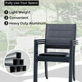thumbnail image 2 of WildBreak Outdoor Aluminum Dining Arm Chairs 29.13 x 21.26 x 37"- Set of 2, Gray, 2 of 5