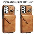 thumbnail image 3 of Allytech Galaxy A32 5G Case Wallet with Cards Holder & Detachable Shoulder Strap, Ring Holder Kickstand Vintage PU Leather Shockproof Wallet Case Cover for Samsung Galaxy A32 5G - Brown, 3 of 14