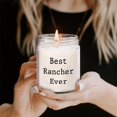 thumbnail image 2 of Rancher Gifts from Men, Best Rancher Ever 9oz Vanilla Soy Candle for Graduation Unique Gifts, 2 of 3