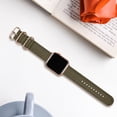 thumbnail image 6 of WFEAGL Apple Watch Band Genuine Leather iWatch Replacement Strap 38mm 40mm Green/Rose Gold, 6 of 9