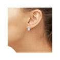 thumbnail image 2 of 0.88 Carat Aquamarine Gemstone and Accent White Diamond Women's Sterling Silver Earrings, 2 of 3