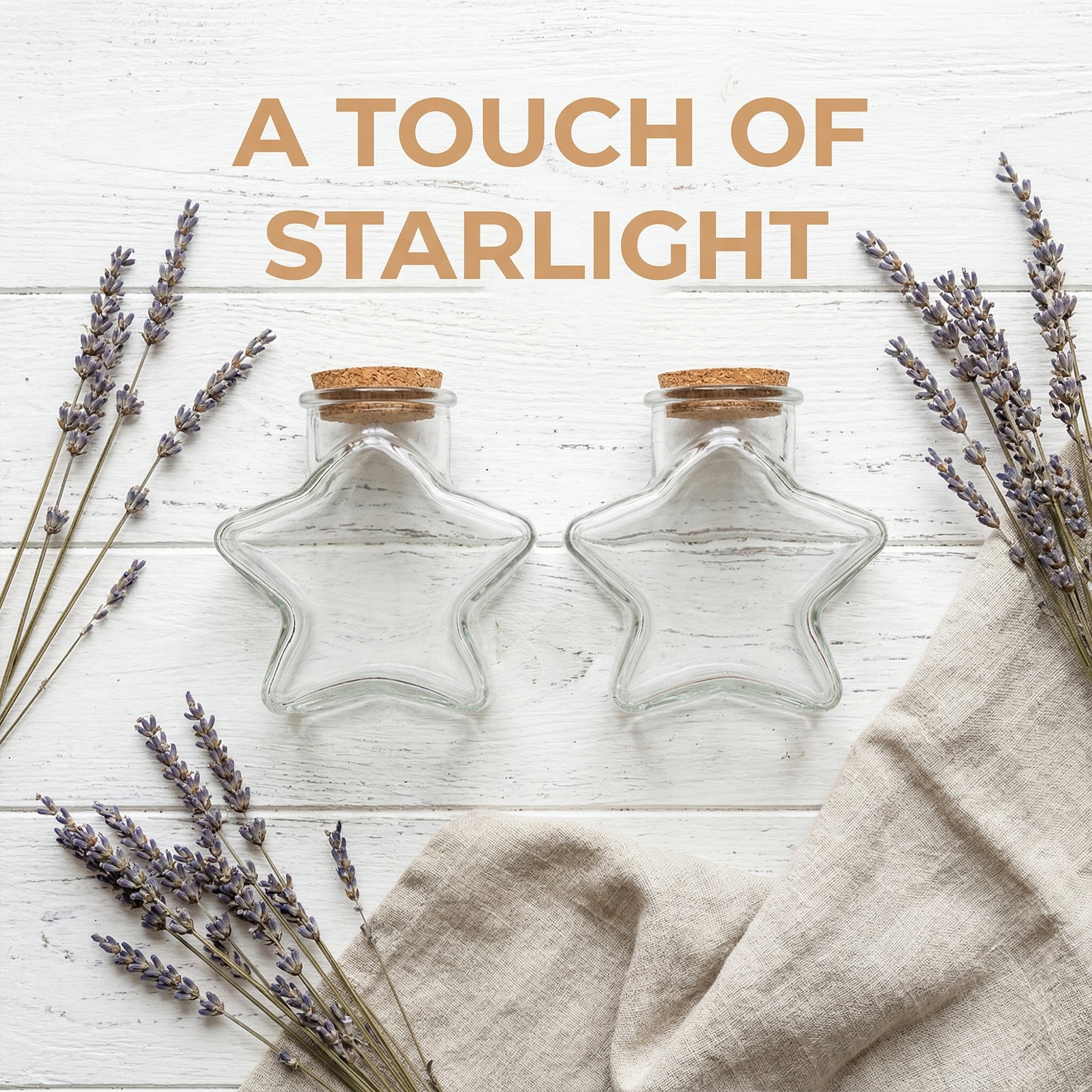 Unique Bargains 2pcs Vintage Glass Jars Storage Bottles Star Shaped 4.3"L x 2.4"W x 4.3"H