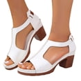 thumbnail image 6 of Womens Wedge Sandals Wide Width Trendy Lightweight on Low Wedge Heel Womens House Slippers Size 7 Summer Beach Walking Shoes Ankle Elastic Back Strap T-Strap Bohemian Shoe, 6 of 9