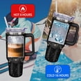thumbnail image 3 of Gothic 40 oz Tumbler with Handle and Straw, Double Wall Vacuum Insulated Stainless Steel Tumbler with straw, 100% Leak-proof Water Bottle, Travel Mug Coffee Cup, Gift for men and Women, 3 of 6