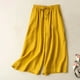 thumbnail image 2 of Pantalones cortos de pierna ancha y cintura alta de verano para mujer: pantalones informales con estampado artístico, 2 of 6