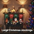 thumbnail image 6 of 4-Pack Large Christmas Stockings – 18" Santa and Reindeer Non-Woven Xmas Stockings for Fireplace Hanging, Holiday Gift Boots Decorations, 6 of 8