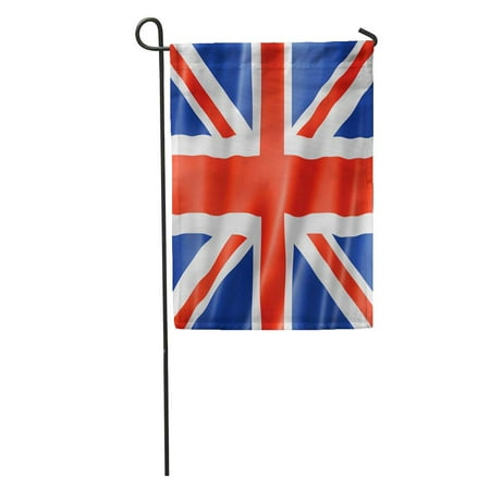 Cheap Plastic Garden Furniture Uk KDAGR Blue United Kingdom UK Flag Three Dimensional Render Satin Red Garden Flag Decorative Flag House Banner 12x18 inch ()