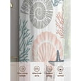 thumbnail image 6 of Ocean Classic Art Sheer Curtains 72 Inches Long 2 Panels Watercolor Starfish Coral Shell Light Filtering Semi Sheer Window Curtains Drapes for Bedroom Living Room 52"x72", 6 of 7