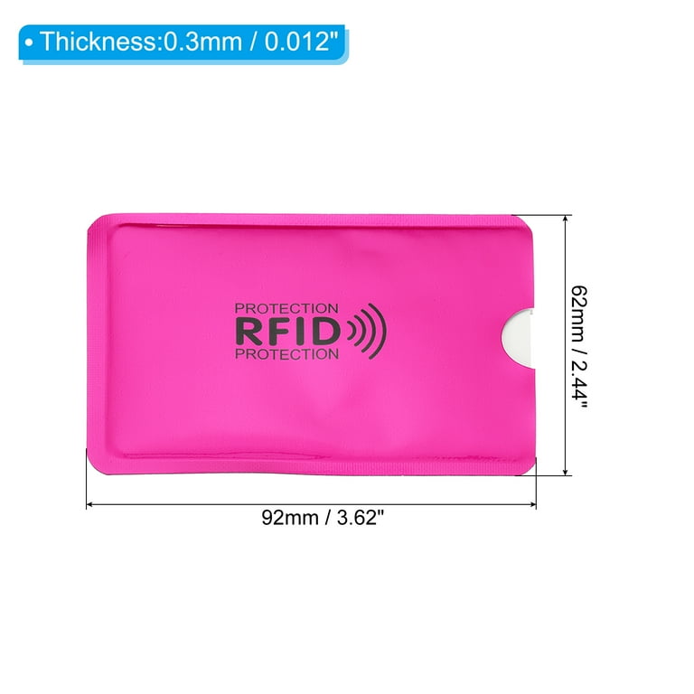 Uxcell Rfid Blocking Sleeves Aluminum Identity Theft Prevention Credit Cards Secure Protector Holders Sleeves for NFC Purses Red