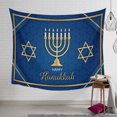 thumbnail image 3 of Tapiz Colgante De Pared De Poliéster, Decoración Del Hogar De Hanukkah, Tapiz Impreso Único Para El Hogar Para Dormitorio, Sala De Estar, Regalo De Fiesta Cateissary HA027037-03, 3 of 6