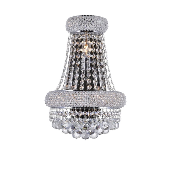 CWI Lighting Empire 3 Light Transitional Metal Wall Sconce in Chrome
