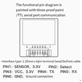 thumbnail image 4 of Fingerprint Identification Module ZW0608 Square Semiconductor Capacitive Fingerprint Acquisition Sensor Switch Module,A, 4 of 7