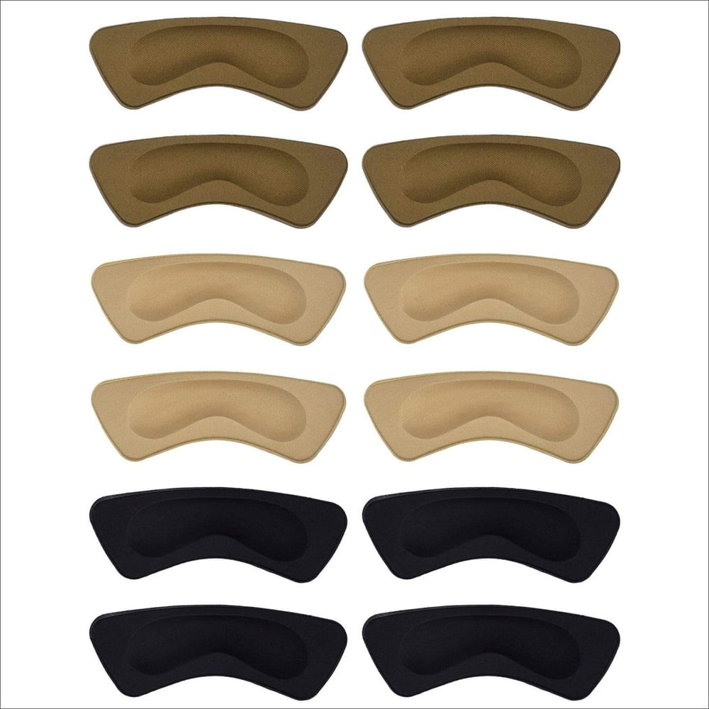 Hotop 6 Pairs Heel Cushion Pads Heel Shoe Grips Liner SelfAdhesive