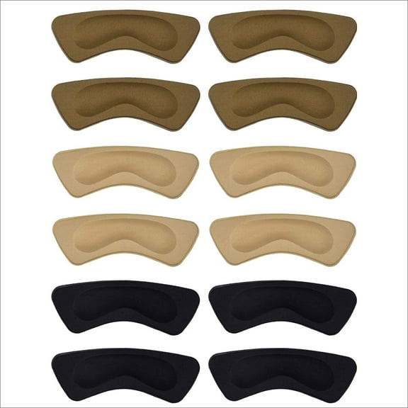 Hotop 6 Pairs Heel Cushion Pads Heel Shoe Grips Liner Self-Adhesive Shoe Insoles Foot Care Protector (Multicolor) Multicolor