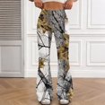 thumbnail image 6 of Grblisyd Camo Pants for Girls Flare High Elastic Waist Dress Trousers Fashion Maple Leaf Print Uniform Pants With Button, 6 of 6