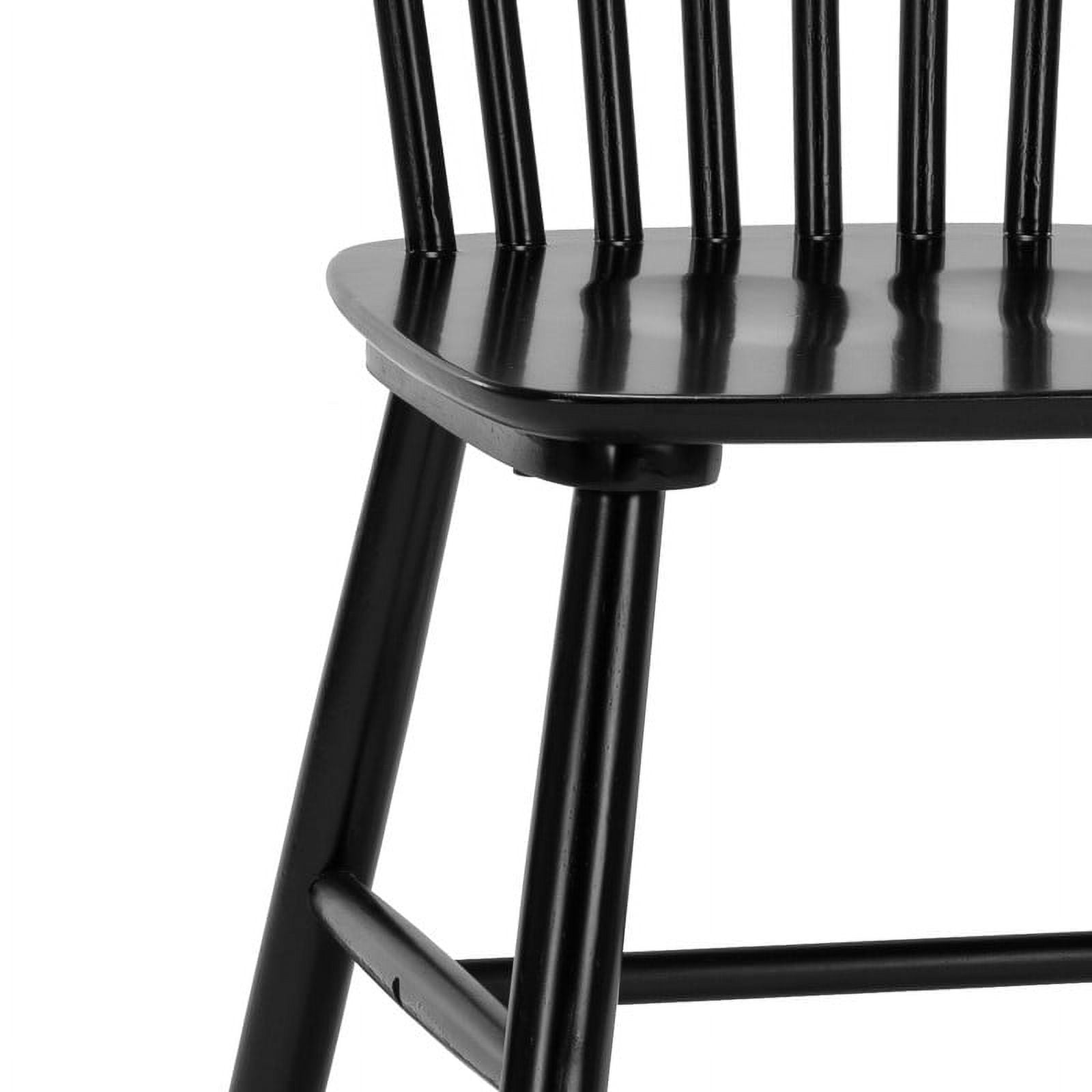 Dycanpo 18'' Tall Black Dining Chairs Set of 2 with Spindle Back,Natural for Kitchen and Living Room