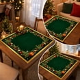 thumbnail image 5 of Christmas Mahjong Mat, 23.62 Inch Christmas Theme Square Table Cover, Non-slip Noise Reduction Base, for Poker Domino Board Game Mahjong Party Night Use(C), 5 of 7