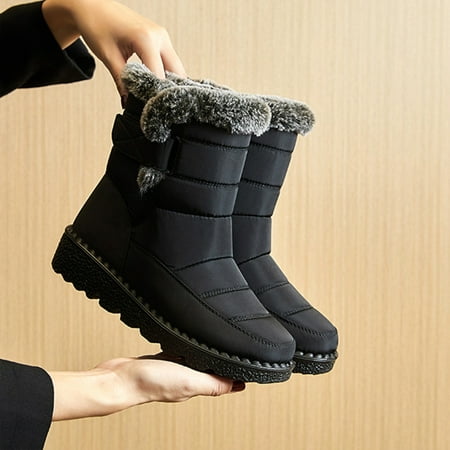 

Womens Classic Snow Boots Super Warm Fur Lined Waterproof Winter Shoes Outdoor Anti Slip Ladies Shoes