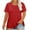 Red, variant on Aofany Summer Tops for Women Solid Color Short Sleeves O-Neck Casual Tee Tops T-shirt for Women