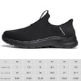 thumbnail image 2 of Zapatos para caminar hombre Ndcxsfigh Zapatillas de deporte sin cordones negro 42, 2 of 9