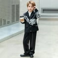thumbnail image 2 of Vividxx Boys Suit Blazers With Printed Pattern Children Casual Suit For Boys Fashion Show Flower Girl For 3-16 Years Old Coats Toddler O-Neck Relaxed Fit Outwear, 2 of 9