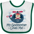 thumbnail image 3 of Inktastic My Godmother Loves Me Boys Boys Baby Bib, 3 of 4