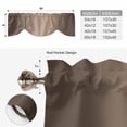 thumbnail image 6 of Tie Up Valance Curtain for Kitchen, Modern Dark Brown Color Gradient Rod Pocket Short Curtains Adjustable Tie-Up Shade Valances, Minimalist Art Ombre Window Treatment for Bathroom Living Room Bedroom, 6 of 9