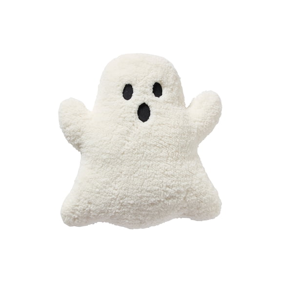 My Texas House Halloween Ivory Ghost Shaped Decorative Pillow, 16" x 14"