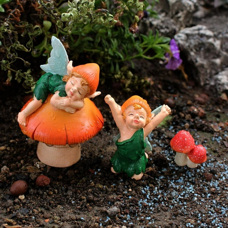 Miniature Red Gnome Girl Fairy Garden Figurine Dollhouse Accessory Outdoor Decor Miniature Red Gnome Girl Fairy Garden Figurine Dollhouse Accessory Outdoor Decor