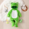 thumbnail image 5 of Likimi Baby Infant Boys Jumpsuits Hooded Zipper Cartoon Print Long Sleeve Romper For Baby Autumn Winter Casual Clothes Green Size 9-12 Months, 5 of 8