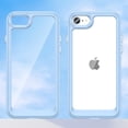thumbnail image 7 of Dteck Rugged Clear Case for iPhone SE 2022, iPhone SE 2020, iPhone 8, iPhone 7 Heavy Duty Crystal Transparent Cover, Blue, 7 of 7