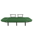 thumbnail image 3 of Christmas Futon Couch, Continuous Pattern of Hand Bells for New Year's Eve Noel Celebration Theme, Daybed with Metal Frame Upholstered Sofa for Living Dorm, Loveseat, Green and White, by Ambesonne, 3 of 4