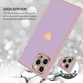thumbnail image 3 of Compatible with iPhone 14 Pro Case  Cute Plating Gold Luxury Love Heart Phone Case for Women Girls Shockproof Raised Full Camera Lens Protection Cover for iPhone 14 Pro 6.1 inch,Purple, 3 of 14