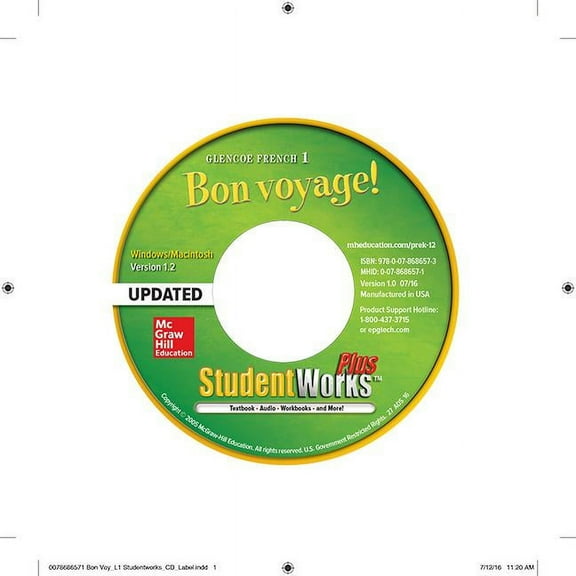 Glencoe French: Bon Voyage! Level 1, Studentworks Plus CD-ROM (Paperback)