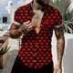 thumbnail image 1 of Ceisia Men Casual Fashion Turndown Collar Stripe Printing Gift Short Sleeve Button Shirt, 1 of 6