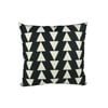 Pal Fabric Black and White Geometric Pattern Blended Linen Square Pillow Cover 18x18 inch