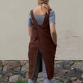 thumbnail image 6 of 2026 Cotton Linen Apron Cross Back Apron for Women with Big Pockets Square Pinafore Dress for Baking Cooking,Brown M, 6 of 7