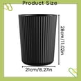 thumbnail image 4 of Plastic Ribbed Wastebasket, 6X6 Inches Compact Size, Subtle Texture Design, Aesthetic Appeal, Durable Plastic, Easy to Clean, for Home Office Bathroom, Trash Can, 4 of 9