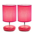 thumbnail image 4 of Simple Designs Stonies Stone-Look Table Lamps, 10-1/2"H, Pink Shade/Pink Base, Set Of 2 Lamps, 4 of 5