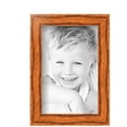 thumbnail image 2 of ArtToFrames 4x6 Inch Honey Picture Frame, This Brown Wood Poster Frame is Great for Your Art or Photos, Comes with Regular Glass (4214), 2 of 8