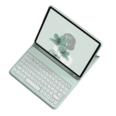 GJX Case for Ipad 10Th Generation with Keyboard Liquid Fabric for Ipad Case with Keyboard Detachable Keyboard for Ipad Case 10Th Generation Deep Green