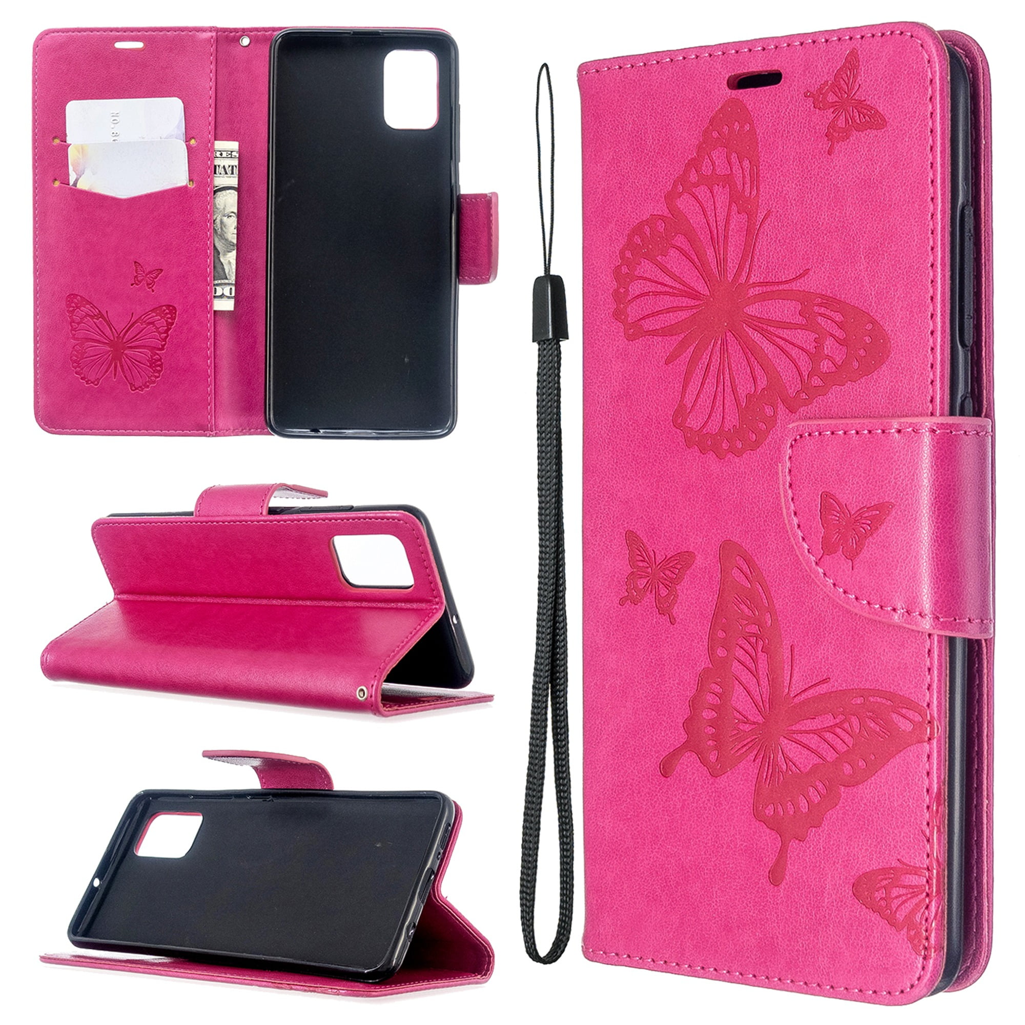 Samsung Galaxy A51 Case Dteck Embossed Butterfly Pu Leather Magnetic Flip Wallet Case Built In 1298