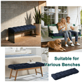 thumbnail image 4 of PUKNLY Porch Swing Cushion 60*20*4 in, 2-3 Seater Waterproof & Fade-Resistant Bench Seat Cushion Replacement with Strips, Outdoor Swing Pads for Camping, Beach, Garden, Patio, Balcony, Navy Blue, 4 of 7