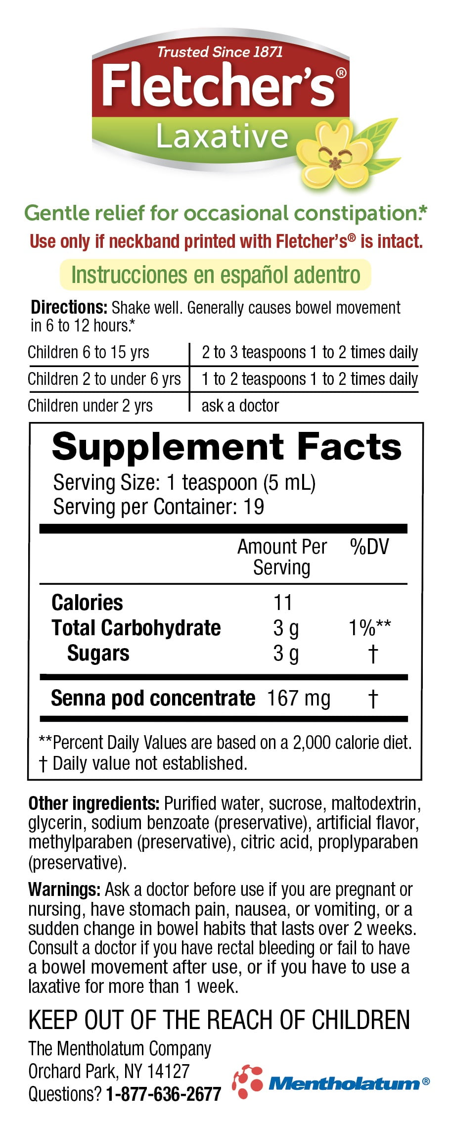 Fletcher's Gentle Laxative for Kids Liquid Dietary Supplement, 3.25 oz