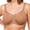 Khaki, variant on Minimizer Bra for Women Full Coverage Underwire Mesh Crossover Design, Smooth Support T-Shirt Bra for Everyday
