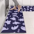 thumbnail image 2 of Kitchen Rugs Sets Of 2,Dark Purple Halloween Ghosts with Boo Anti Fatigue Kitchen Mat Rugs Non Slip Washable,Decorative Kitchen Floor Mats for Kitchen,Sink,Laundry,17"X47", 2 of 5