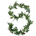 thumbnail image 6 of Realistic Artificial Christmas Garland, 6.4FT Leaves Vines Greenery Garland for Mantle Fireplace Stairs, Indoor Outdoor Holiday Decor, 6 of 7