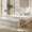 Cream white, variant on Twin XL Bed Frame Wood Platform Bed with Fluted Design, Low Profile Bed Base, Minimalist Noise-Free Easy Assembly Bed Frame, No Box Spring Needed, Walnut